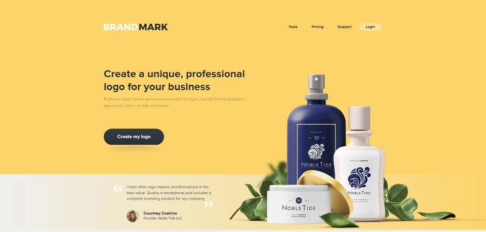 Brandmark landing page