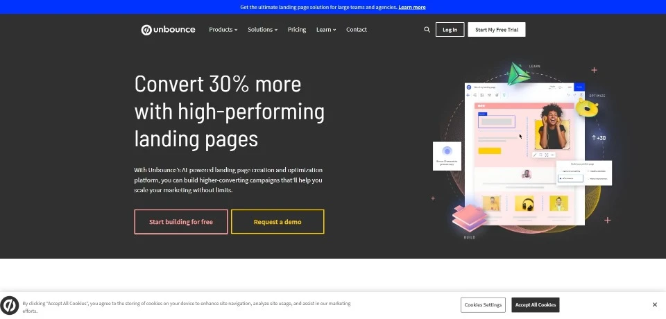 Unbounce landing page