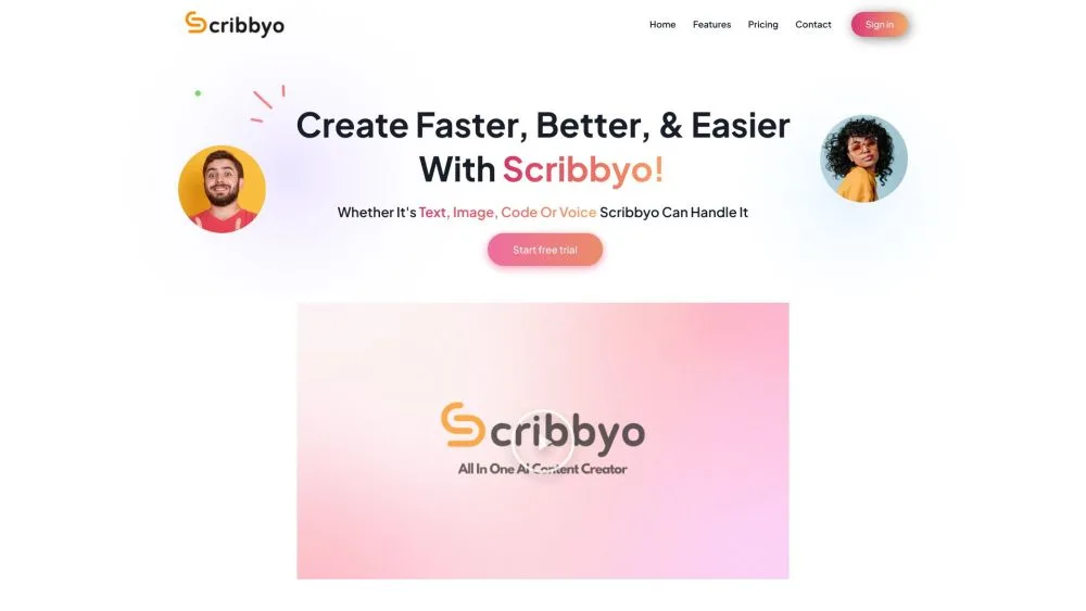 Scribbyo landing page