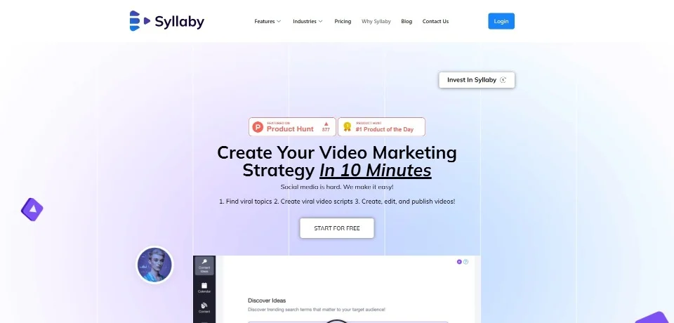 Syllaby landing page