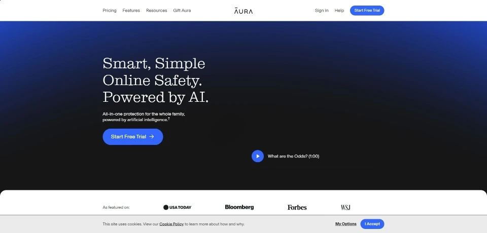 Aura landing page