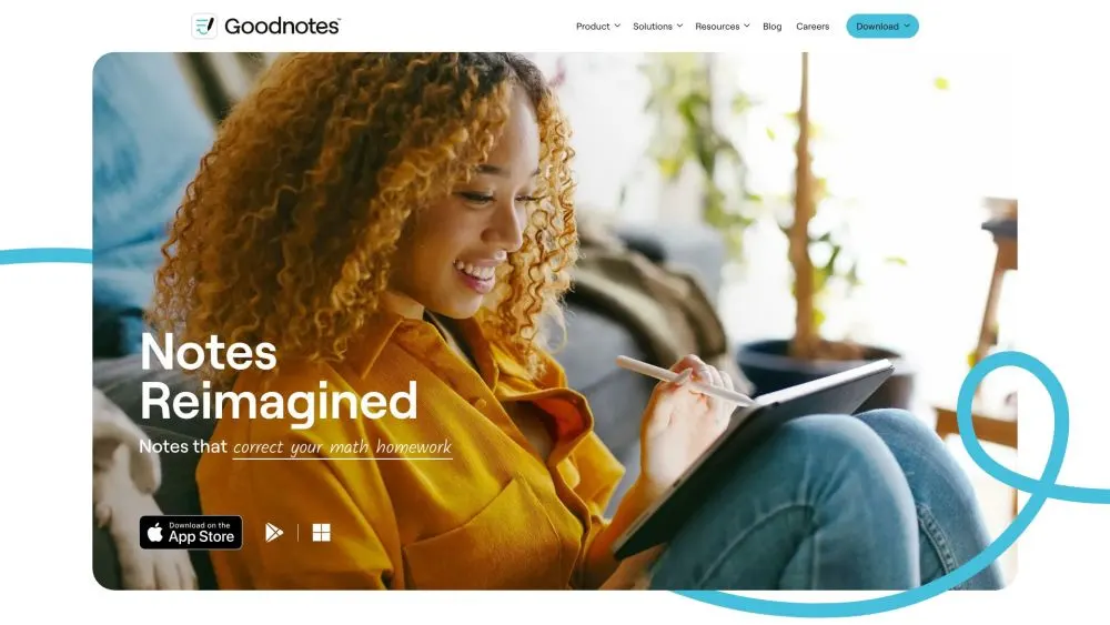 Goodnotes landing page