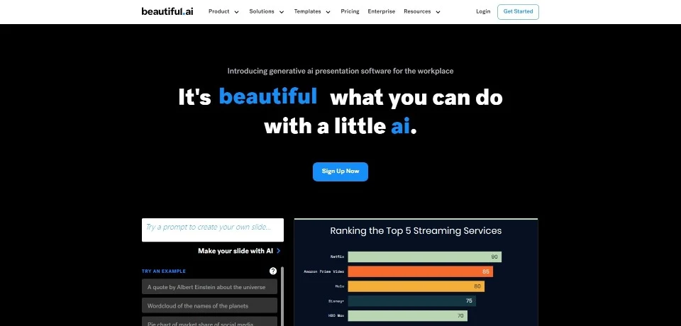 Beautiful.ai landing page