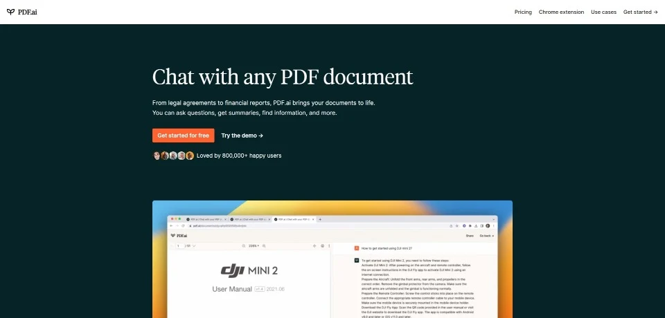 PDF.ai landing page