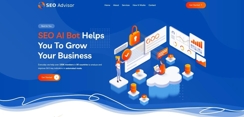 SEO-Advisor landing page