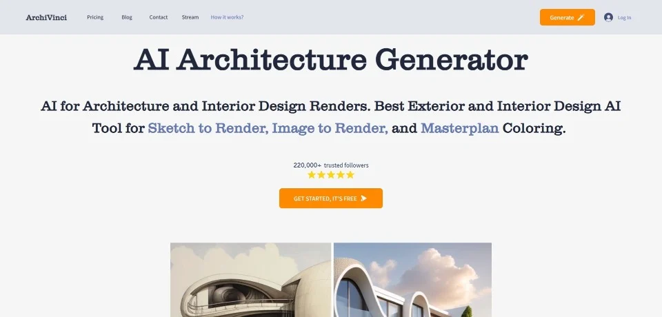 ArchiVinci landing page