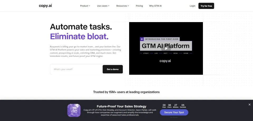 Copy.ai landing page