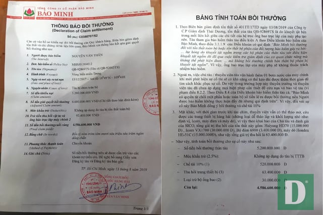 Ngư dân chìm tàu không đồng ý nhận mức bồi thường gần 4,6 tỷ đồng