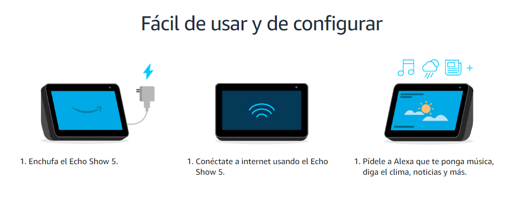 Amazon Echo Show 5 (2da generación) - Pantalla inteligente HD Alexa y cámara de 2 MP - Negro - Imagen 7