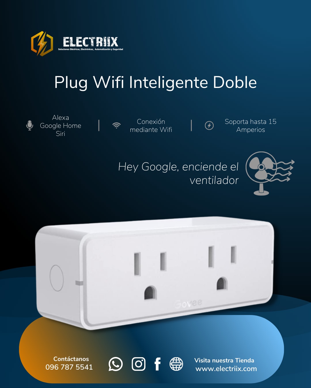 Plug Wifi Inteligente Doble - Govee 15A - Imagen 2