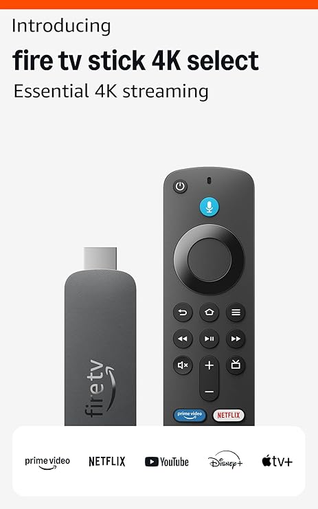 Amazon Fire TV Stick 4K Select (modelo más reciente): streaming en 4K, búsqueda con inteligencia artificial y TV en vivo gratis