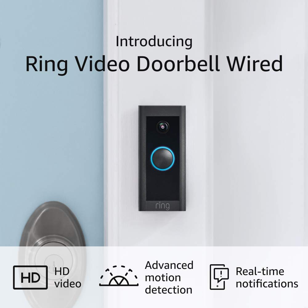 Ring Video Doorbell Wired (último modelo). Comunicación bidireccional, detección de movimiento avanzada, cámara HD y alertas en tiempo real para tu puerta principal (requiere cableado) - Imagen 4
