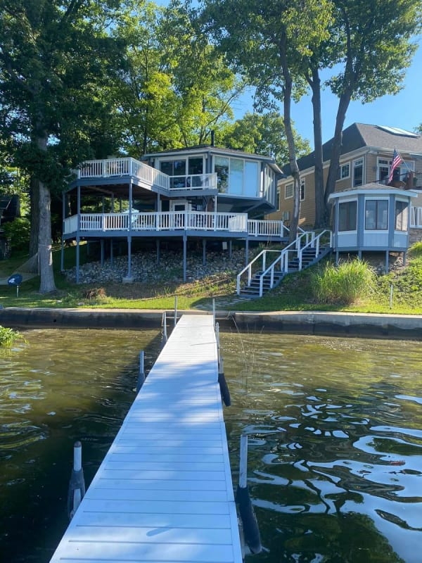 After: Lakefront Dock & Deck Railings