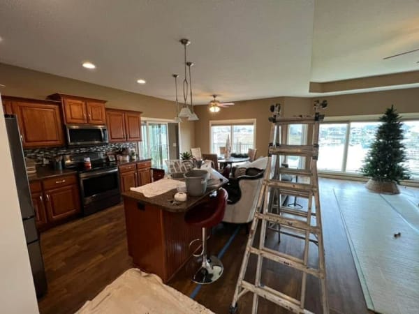 Before: Lake House Living Space