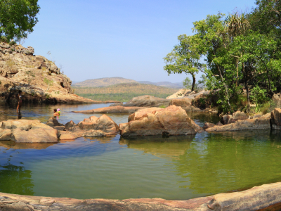 Naturlige kilder i Gunlom, Kakadu National Park, Northern Territory, Australien