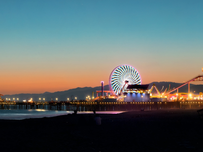 Santa Monica strand, rejse til Los Angeles, USA