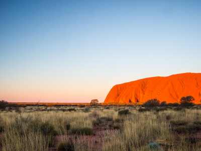 billede over uluru i australien