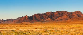 En panoramaudsigt over Flinders Ranges, Australien