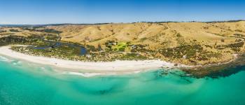 Luftfoto af Snelling Beach. Kangaroo Island, South Australia, Australien