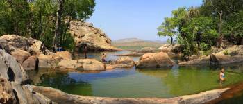 Naturlige kilder i Gunlom, Kakadu National Park, Northern Territory, Australien