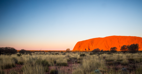 billede over uluru i australien