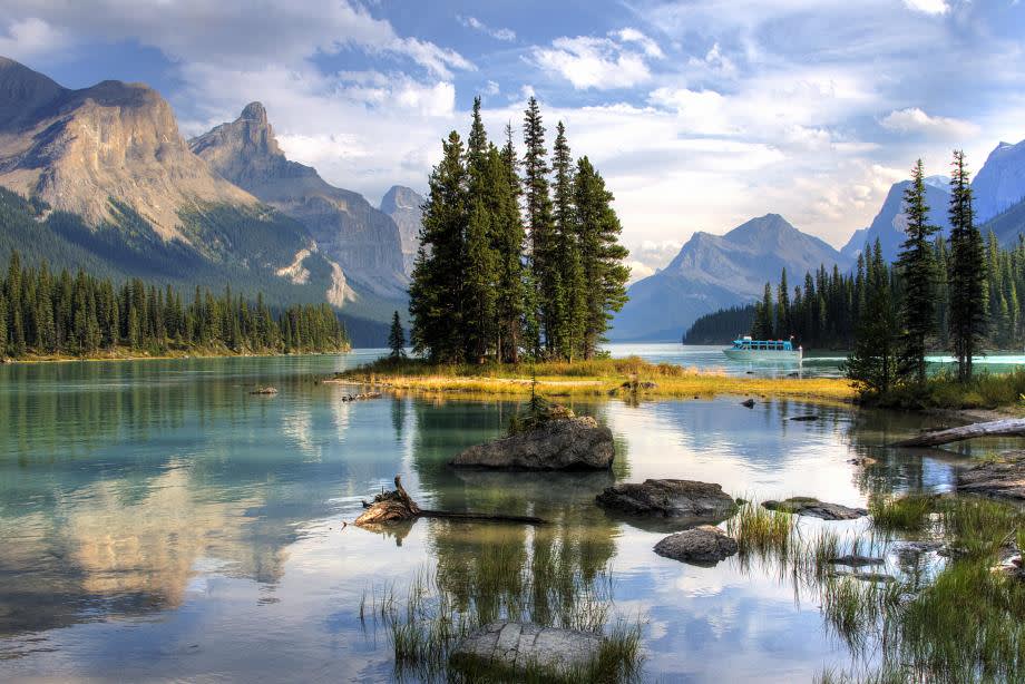 sjön Maligne Lake Kanada