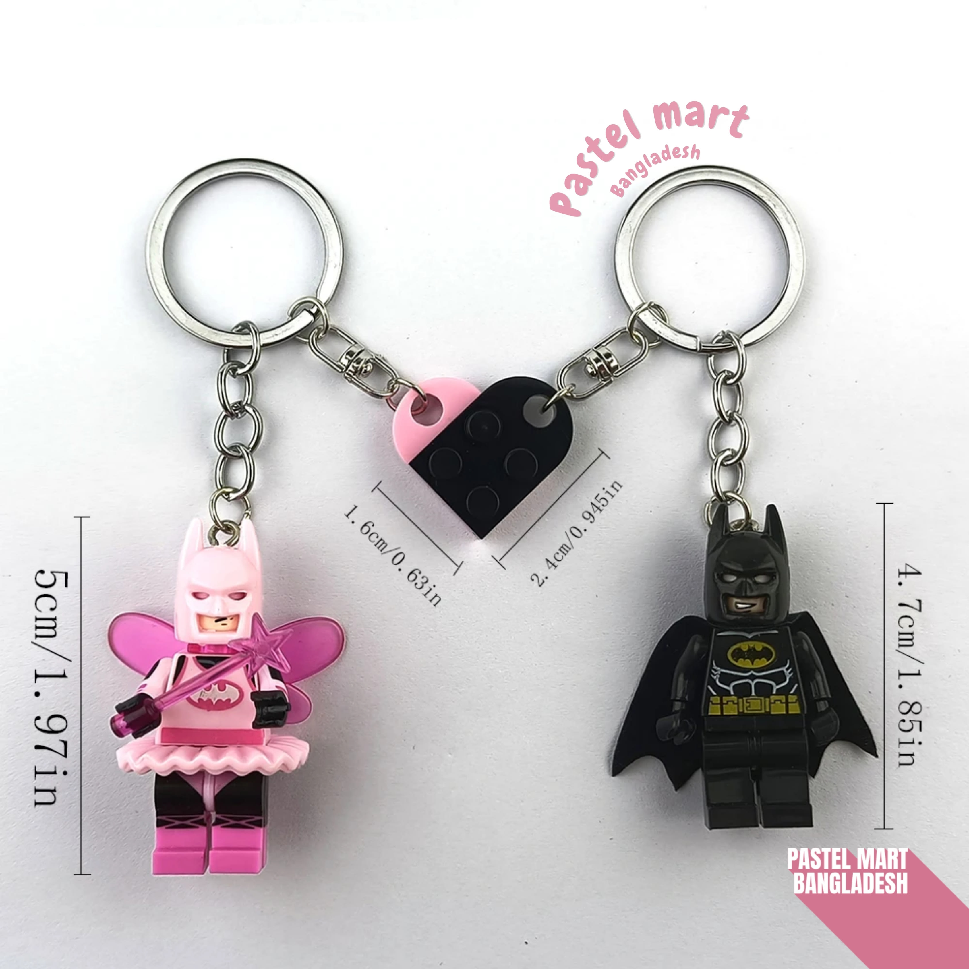 Batman couple keychain set