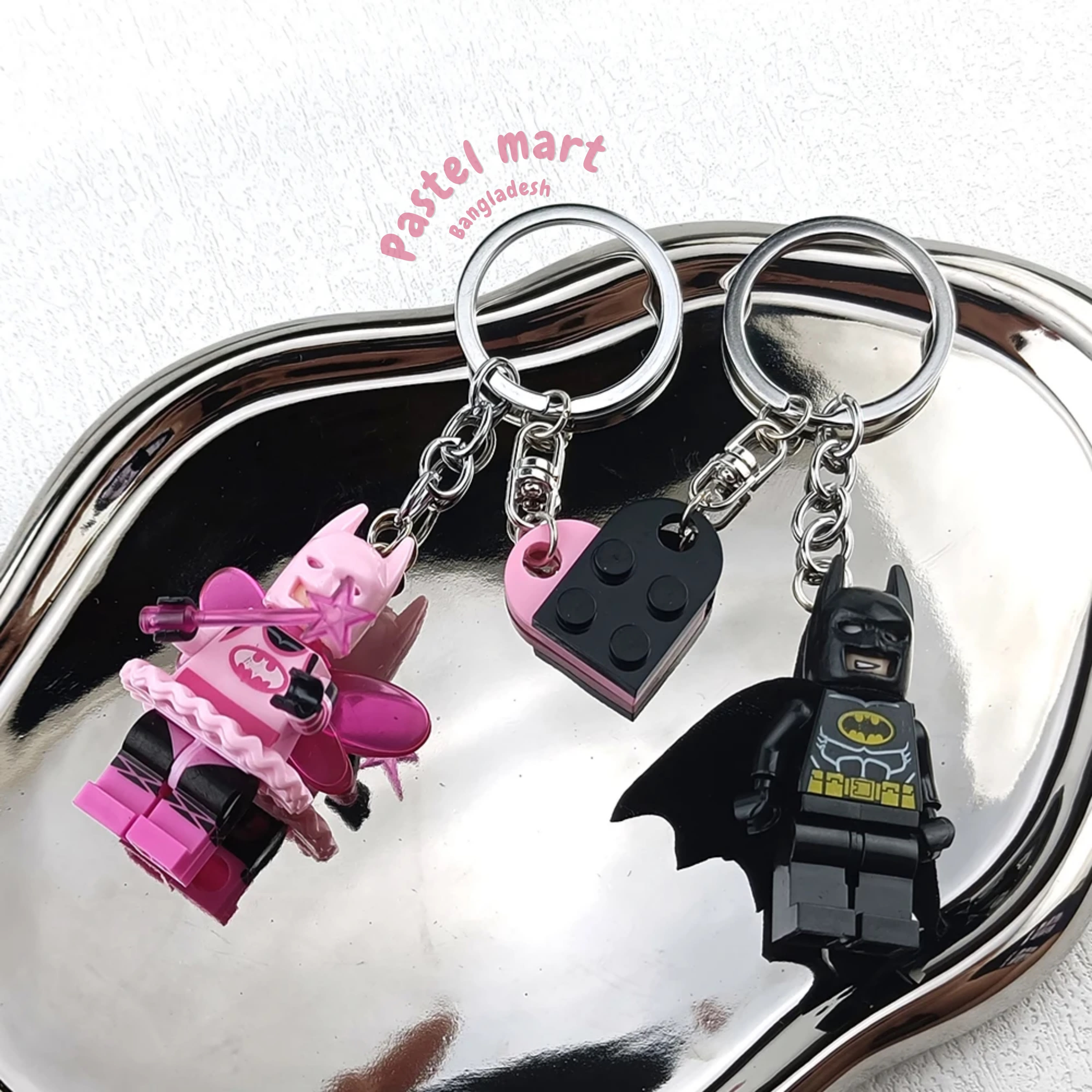 Batman couple keychain set