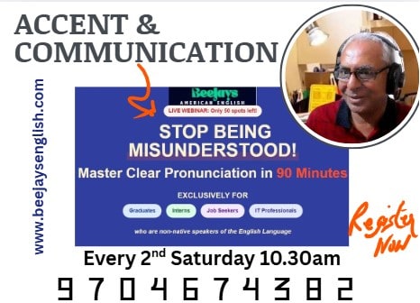 Beejay,s American Accent Master Class for S/W Professionals and AI StartupEntrepreneurs for sale in Hyderabad, Telangana