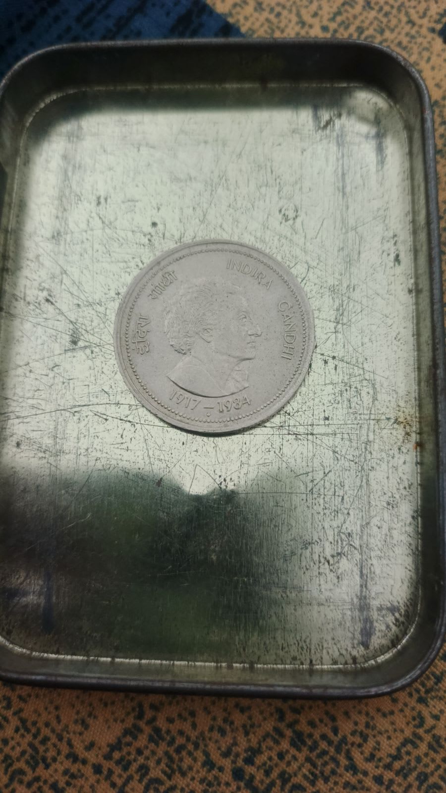5 rs indra gandhi coin - Thumbnail 2