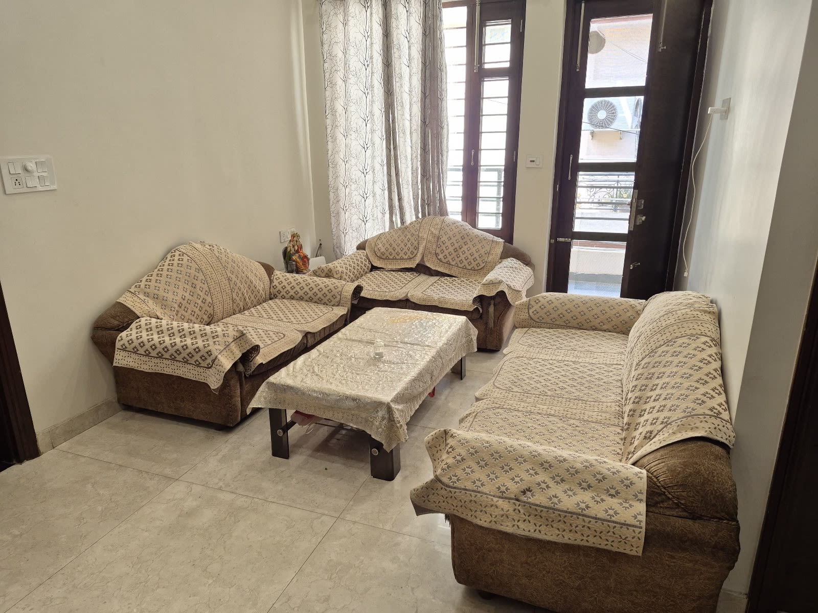 7-Seater Comfortable Brown Sofa Set - Thumbnail 2