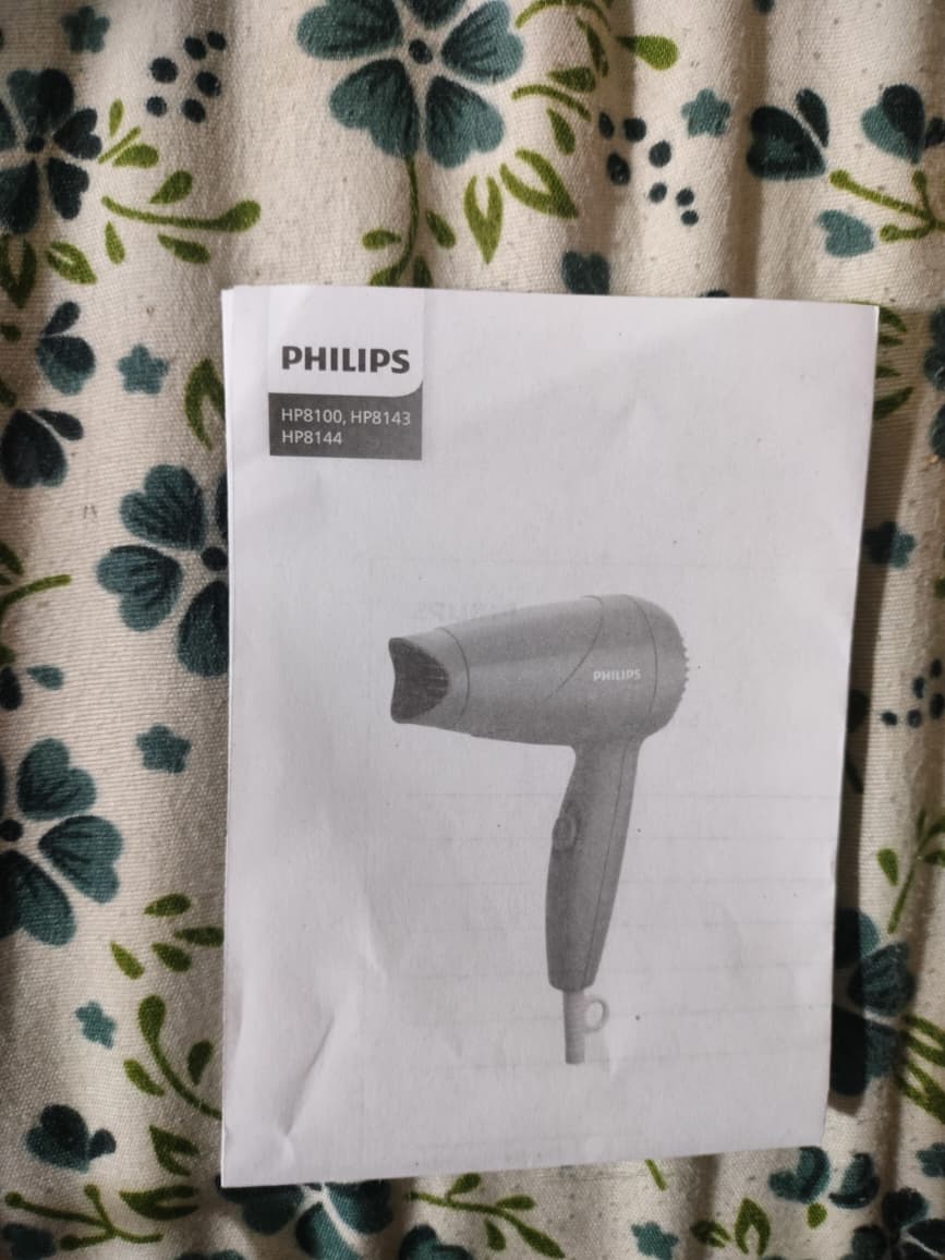 Philips HP8100/60 Compact Hair Dryer (Blue, 1000 W) - Thumbnail 2