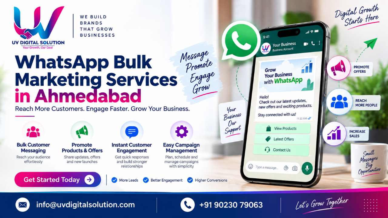 WhatsApp Bulk Marketing Services in Ahmedabad | UV Digital - Image 1