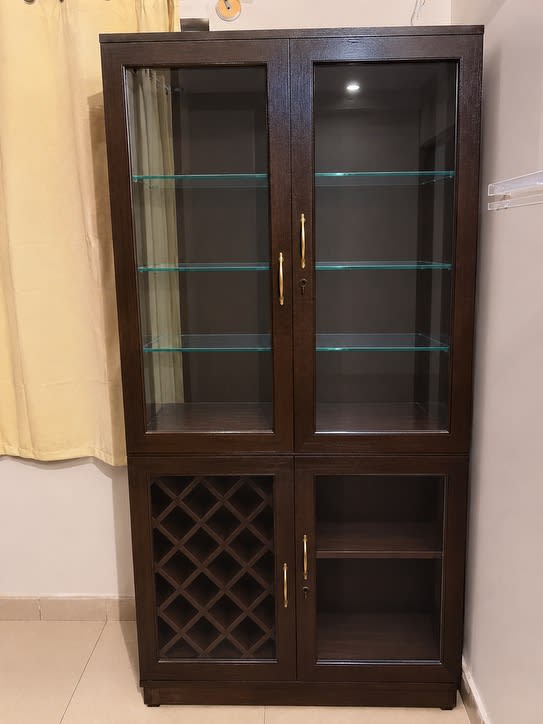 Sheesham Wood Bar/Crockery Cabinet for Sale - Thumbnail 4