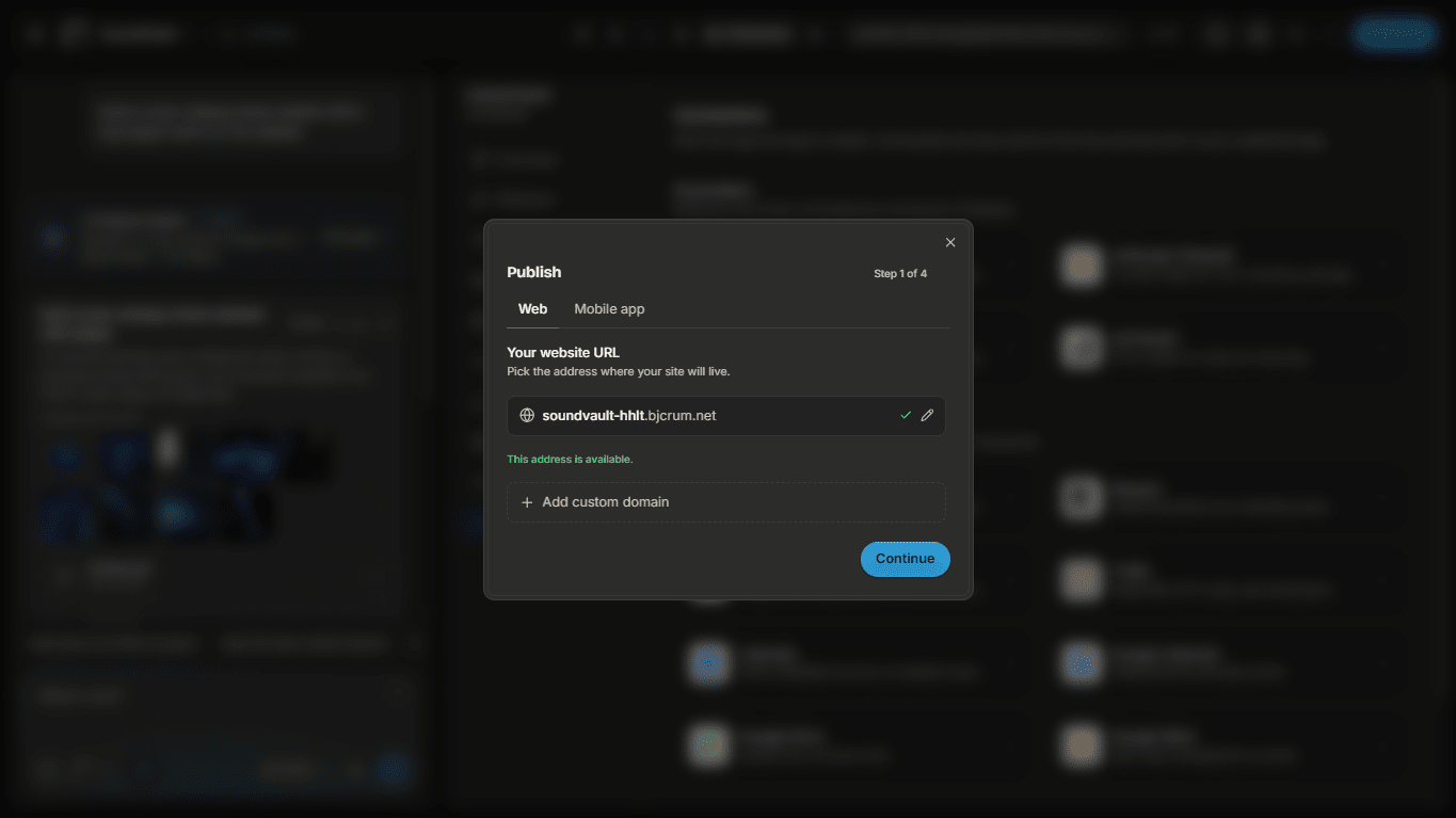 BJCRUM Publish Settings