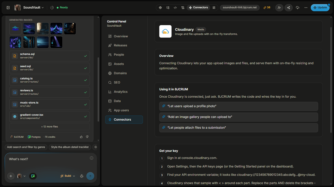 BJCRUM Cloudinary Config