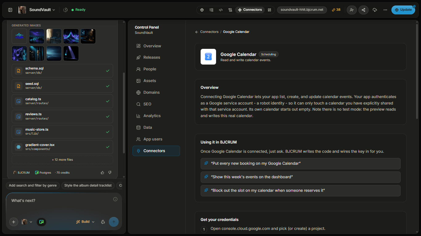 BJCRUM Google Calemder Config