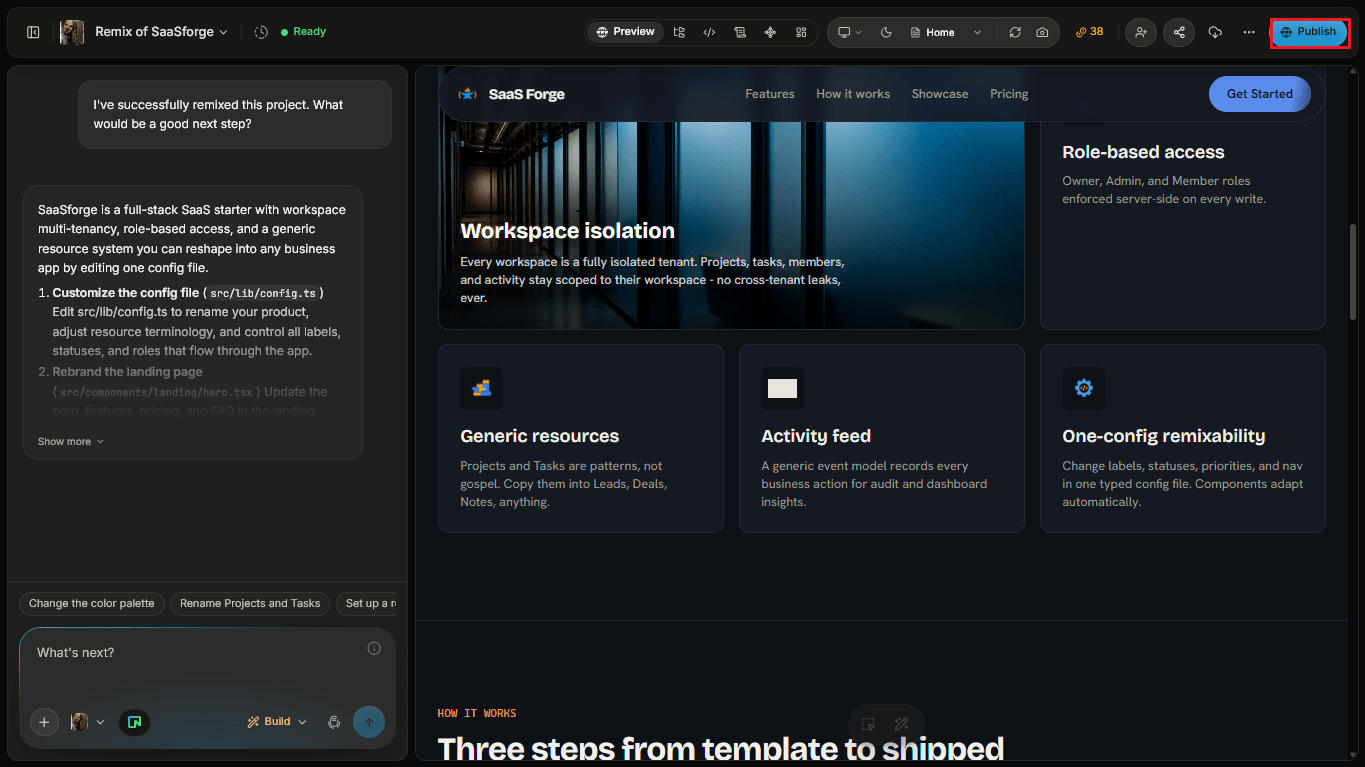 BJCRUM Publish Button