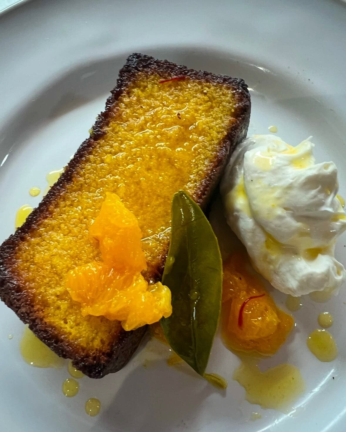 Clementine Saffron Almond Cake with Marsala Syrup