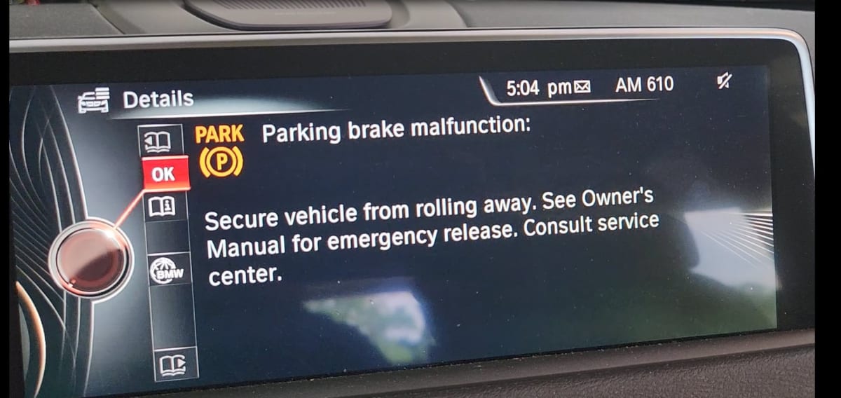 bmw parking brake malfunction
