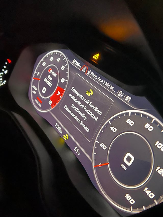 Audi SOS Malfunction Warning on Dashboard - Real Diagnostic Guide