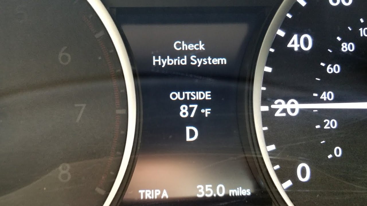lexus check hybrid system