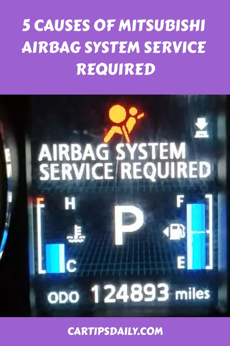mitsubishi airbag system service required