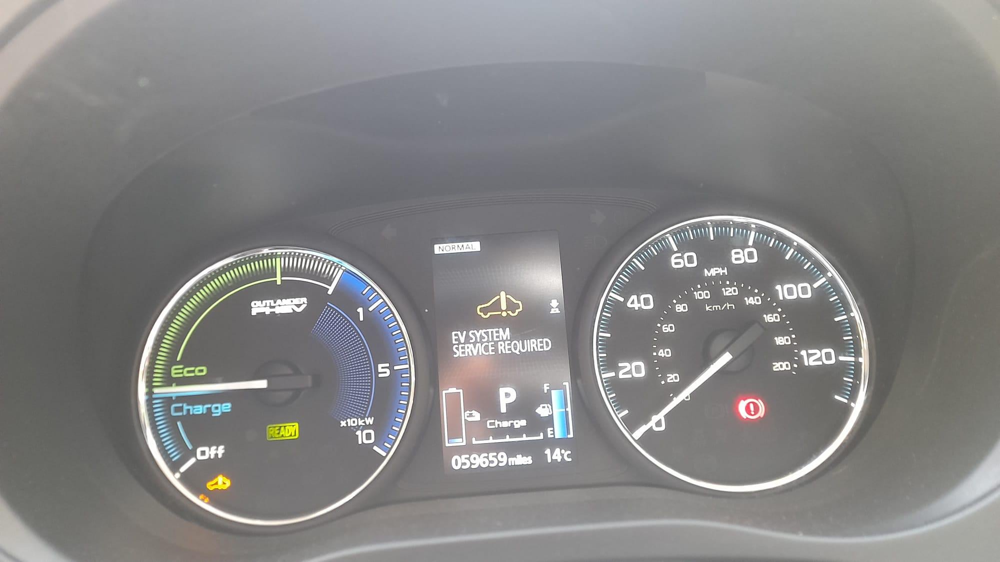 mitsubishi ev system service required