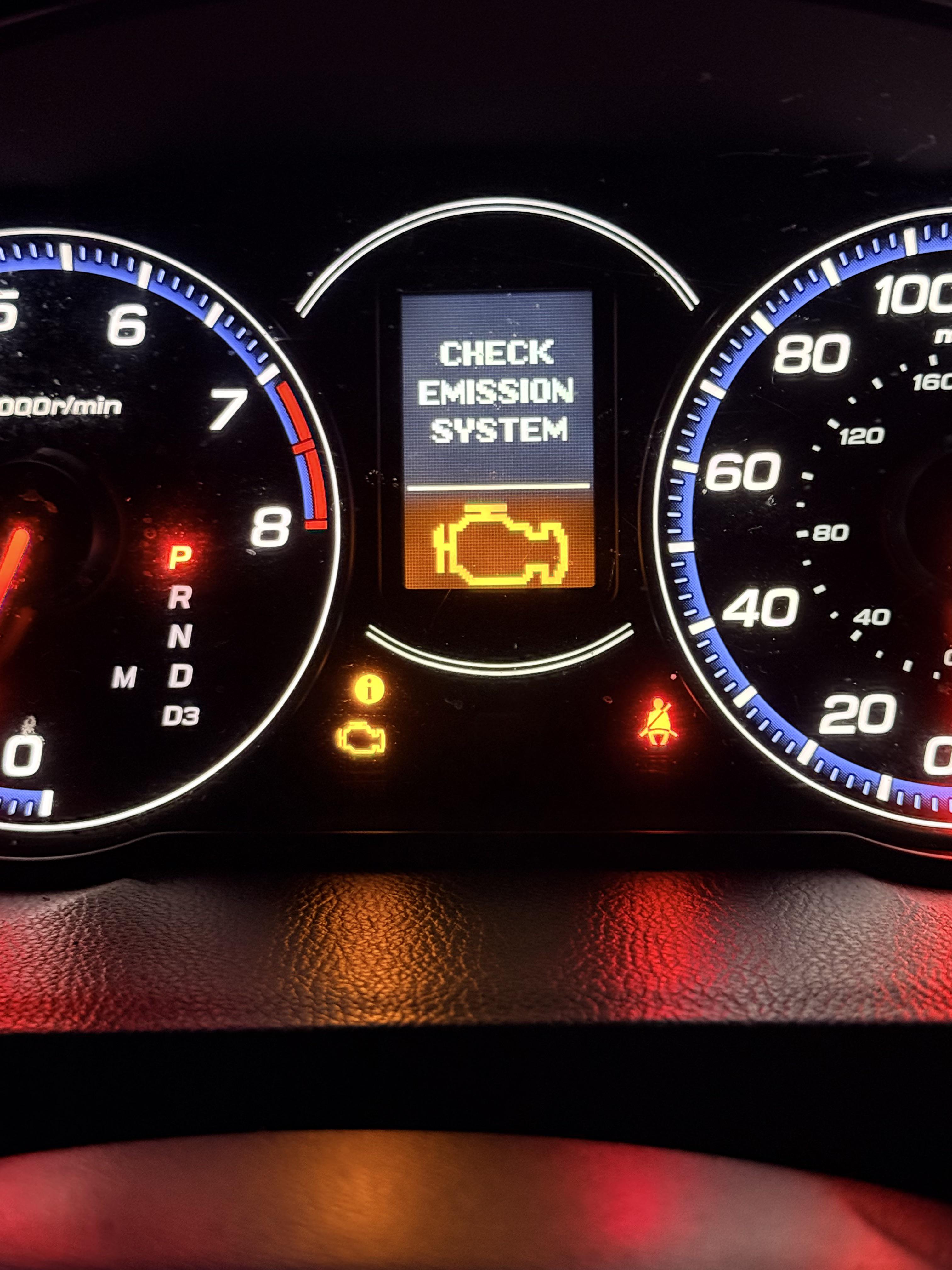 acura tsx check emission system
