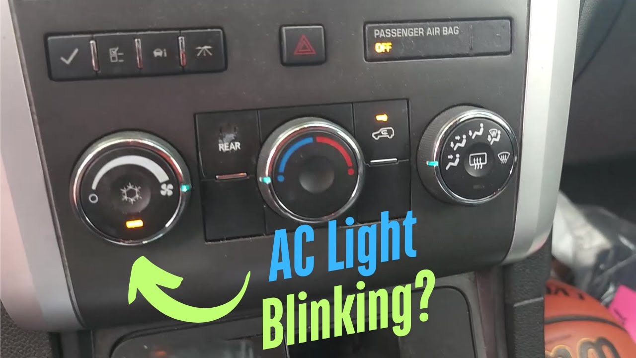 gmc acadia ac light blinking