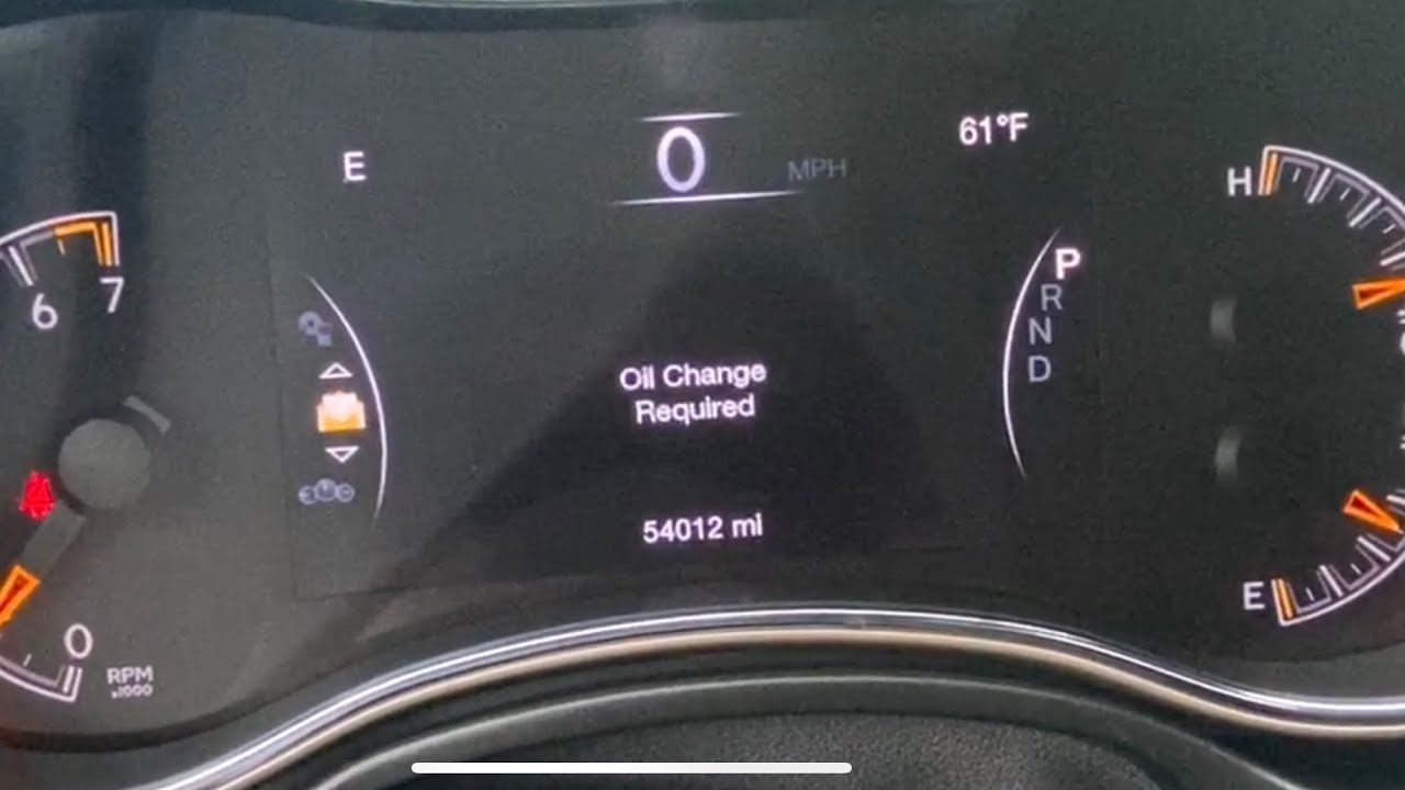 how to reset oil change on jeep grand cherokee