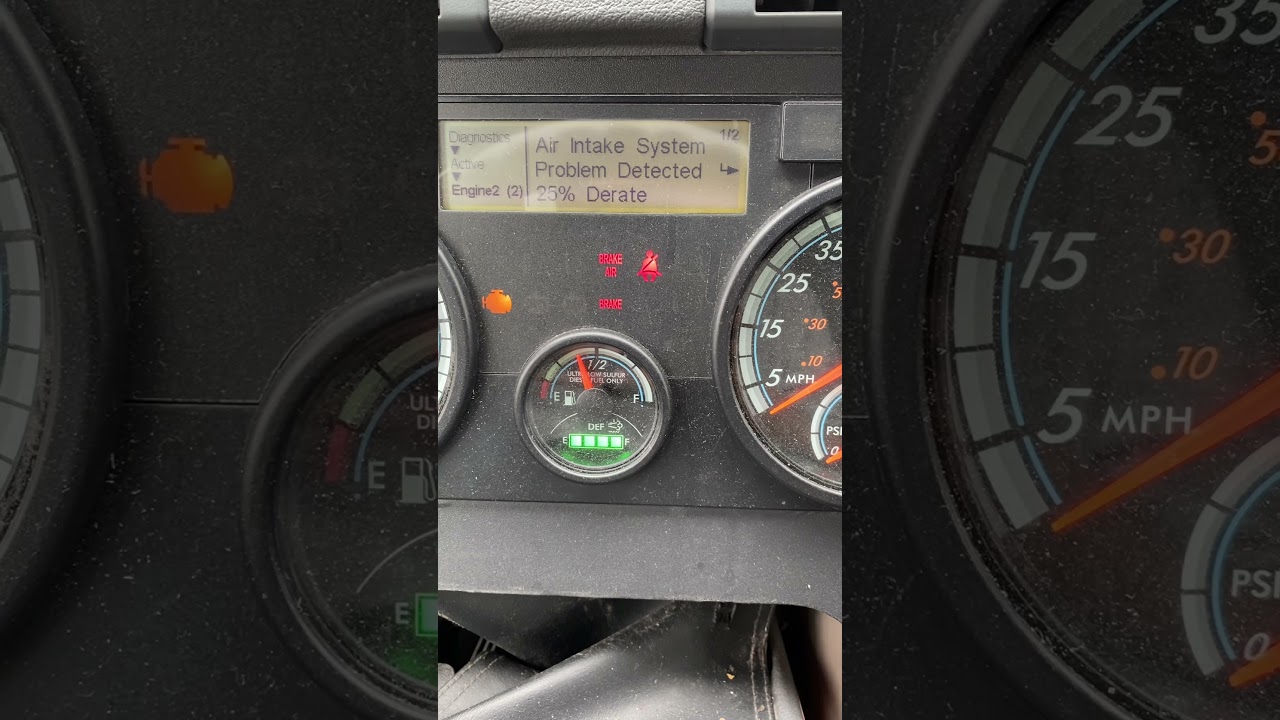 air intake system problem detected 25 derate