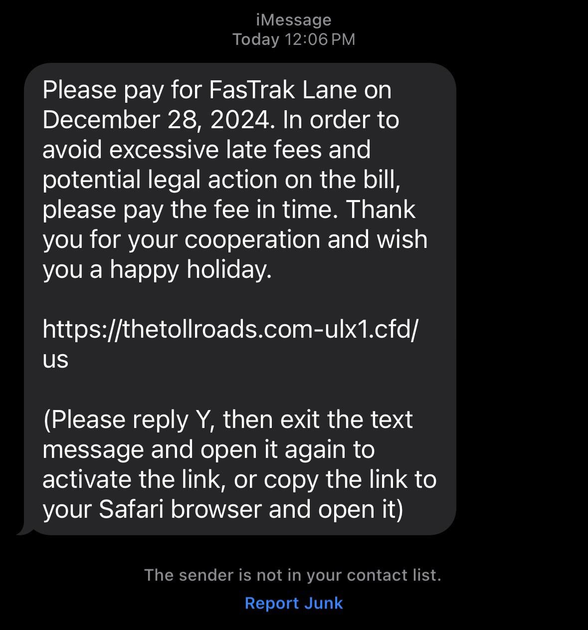 fastrak lane scam