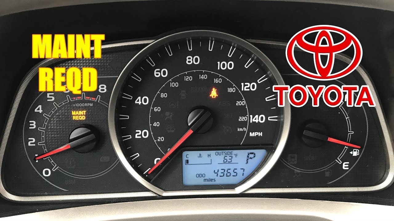 how to reset maintenance light on toyota rav4